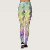 Leggings Échelles de Parties scintillant de sirène d'été #6 (Dos)