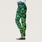 Leggings Echelles de sirène vert foncé et clair (Gauche)