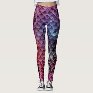 Leggings Échelles de sirènes de Parties scintillant Ombre