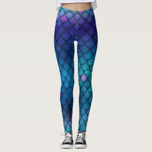 Leggings Échelles de sirènes de Parties scintillant Ombre
