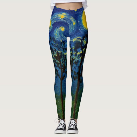 Leggings Echos de Forêt de l'Infinité - Un paysage forestie (Devant)
