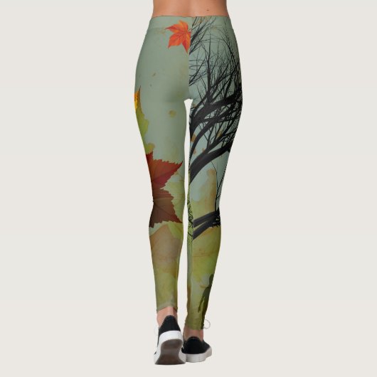 Leggings Echos d'or : La réflexion de l'automne (Dos)