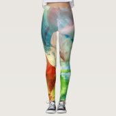 Leggings Éclaboussure abstraite calmante de peinture (Devant)