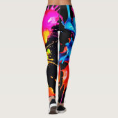 Leggings Éclaboussure Abstraite Colorée (Dos)