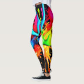 Leggings Éclaboussure Abstraite Colorée (Gauche)