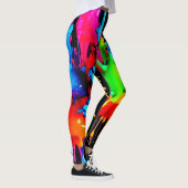 Leggings Éclaboussure Abstraite Colorée (Droite)