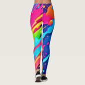 Leggings Éclaboussure de peinture colorée (Dos)