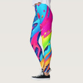 Leggings Éclaboussure de peinture colorée (Gauche)