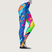 Leggings Éclaboussure de peinture colorée (Droite)