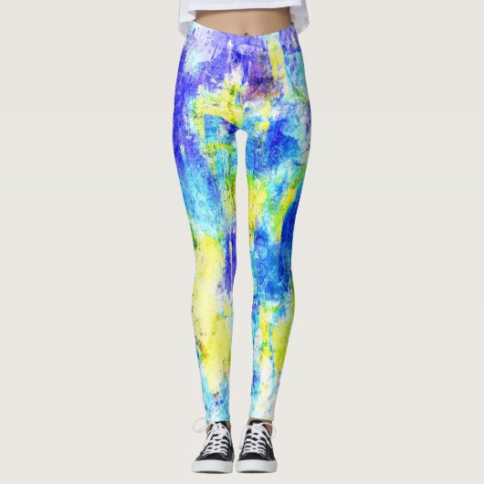 Leggings Éclaboussure de peinture colorée #11 (Devant)