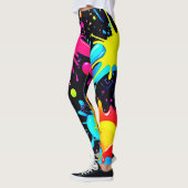 Leggings Éclaboussure de peinture vibrante (Gauche)
