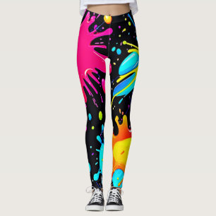 Leggings Éclaboussure de peinture vibrante