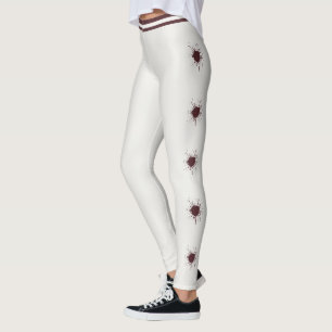 Leggings Éclaboussure de rouge vin profond neutre personnal