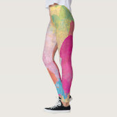 Leggings Éclaboussures d'aquarelle multicolores (Gauche)