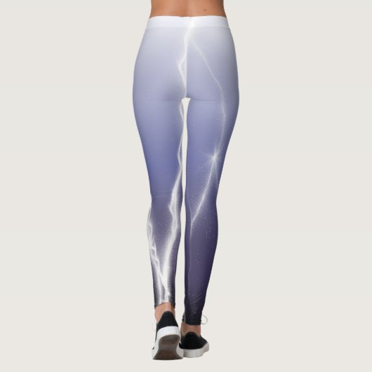 Leggings Éclair blanc (Dos)