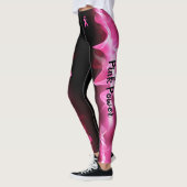 Leggings Éclair rose grève Ruban Cancer du sein du ruban (Gauche)