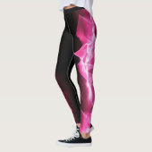 Leggings Éclair rose grève Ruban Cancer du sein du ruban (Gauche)
