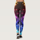 Leggings Éclairage coloré Abstrait Bokeh Galaxy Étoiles (Dos)