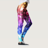 Leggings Éclairage coloré Abstrait Bokeh Galaxy Étoiles (Droite)