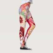Leggings Éclat floral rouge de Falln (Droite)