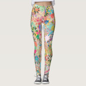 Leggings éclatement d'étoile funky (Devant)