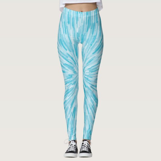 Leggings éclatés du centre bleu (Devant)