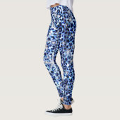 Leggings Éclats de guépards bleus (Gauche)