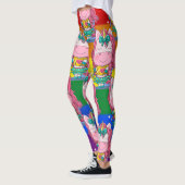 Leggings Éclats de licorne arc-en-ciel (Gauche)