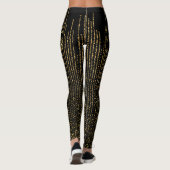 Leggings Éclats rétro sur impression noire (Dos)