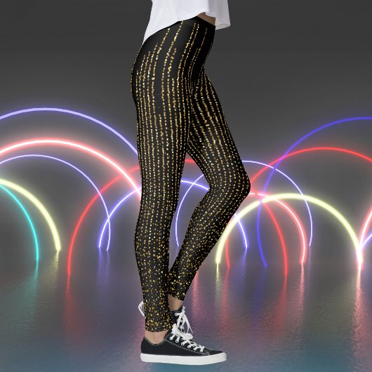 Leggings Éclats rétro sur impression noire