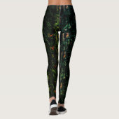 Leggings Écorce d'arbre sous verre martelé vert (Dos)