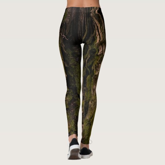 Leggings Écorce d'arbre vert Mossy Rustique (Dos)