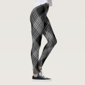 Leggings écossais en plaid beige chèque en tout-sur-impress (Droite)