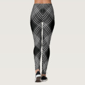 Leggings écossais en plaid beige chèque en tout-sur-impress (Dos)