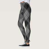 Leggings écossais en plaid beige chèque en tout-sur-impress (Gauche)
