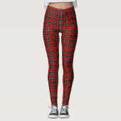 Leggings écossais tartan rouge et noir plaid (Devant)