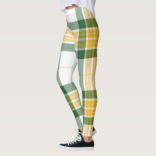 Leggings écossais vert et jaune (Gauche)
