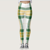 Leggings écossais vert et jaune (Devant)