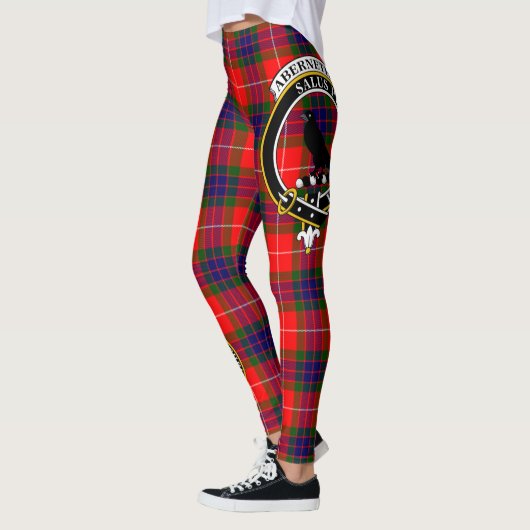 Leggings Ecosse Clan Abernethy Crest Tartan Femmes Leging (Gauche)