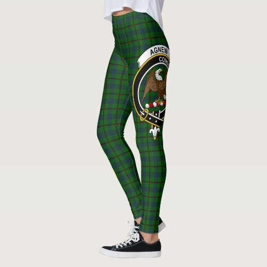 Leggings Ecosse Clan Agnew Chasse Crest Tartan Femmes (Gauche)
