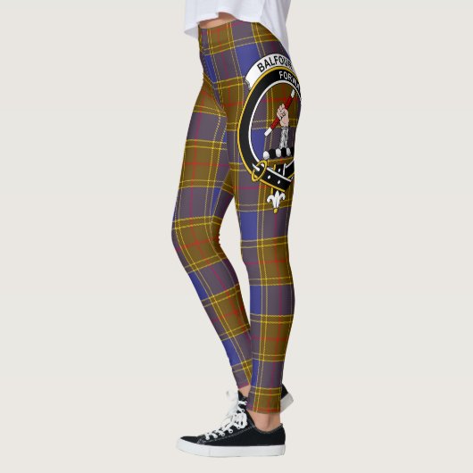 Leggings Ecosse Clan Balfour Moderne Crest Tartan Femmes (Gauche)