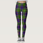 Leggings Ecosse Clan blanc Crest Tartan Femmes (Devant)