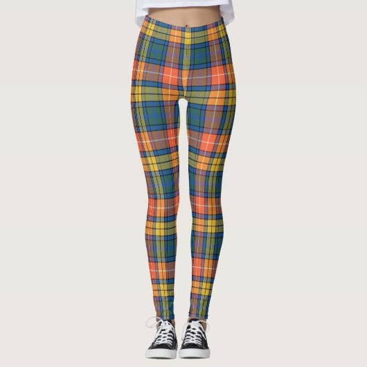 Leggings Ecosse Clan Buchanan Ancienne Leggin Tartan Femmes (Devant)