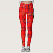 Leggings Ecosse Clan Burnett Crest moderne Tartan Femmes (Devant)