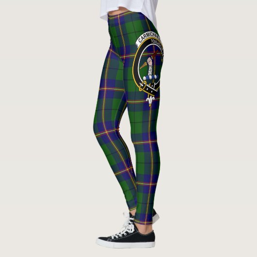 Leggings Ecosse Clan Carmichael Crest moderne Tartan Femmes (Gauche)