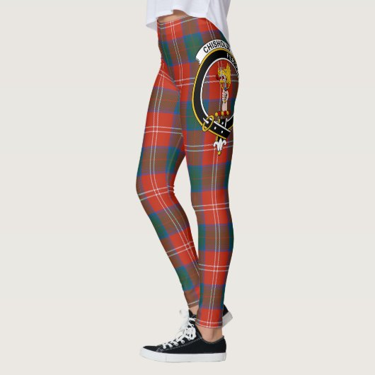 Leggings Ecosse Clan Chisholm Ancienne Crête Tartan Femmes (Gauche)