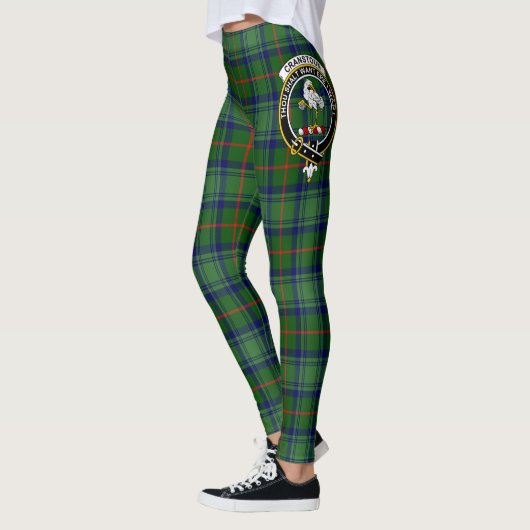Leggings Ecosse Clan Cranstoun Crest Tartan Femmes Leging (Gauche)