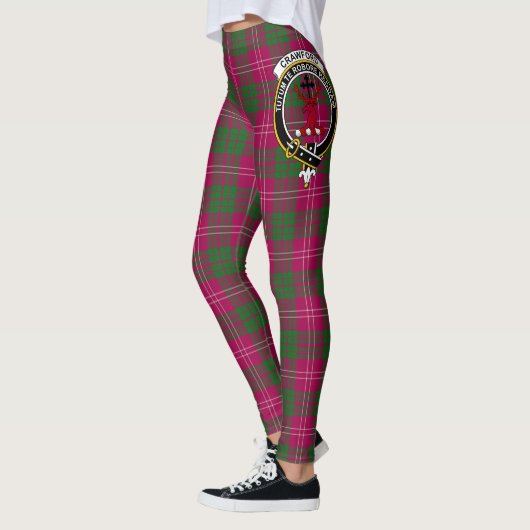 Leggings Ecosse Clan Crawford Moderne Crest Tartan Femmes (Gauche)