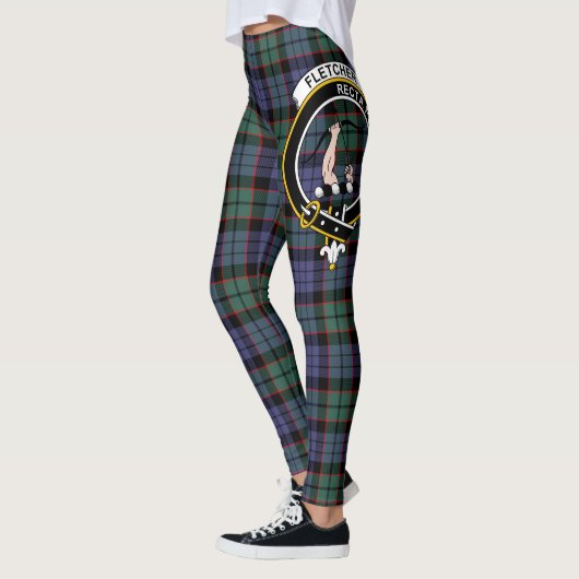 Leggings Ecosse Clan Fletcher Crest moderne Tartan Femmes (Gauche)