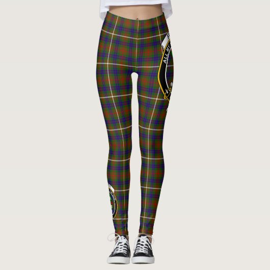 Leggings Ecosse Clan Fraser Chasse Crest Tartan Femmes (Devant)